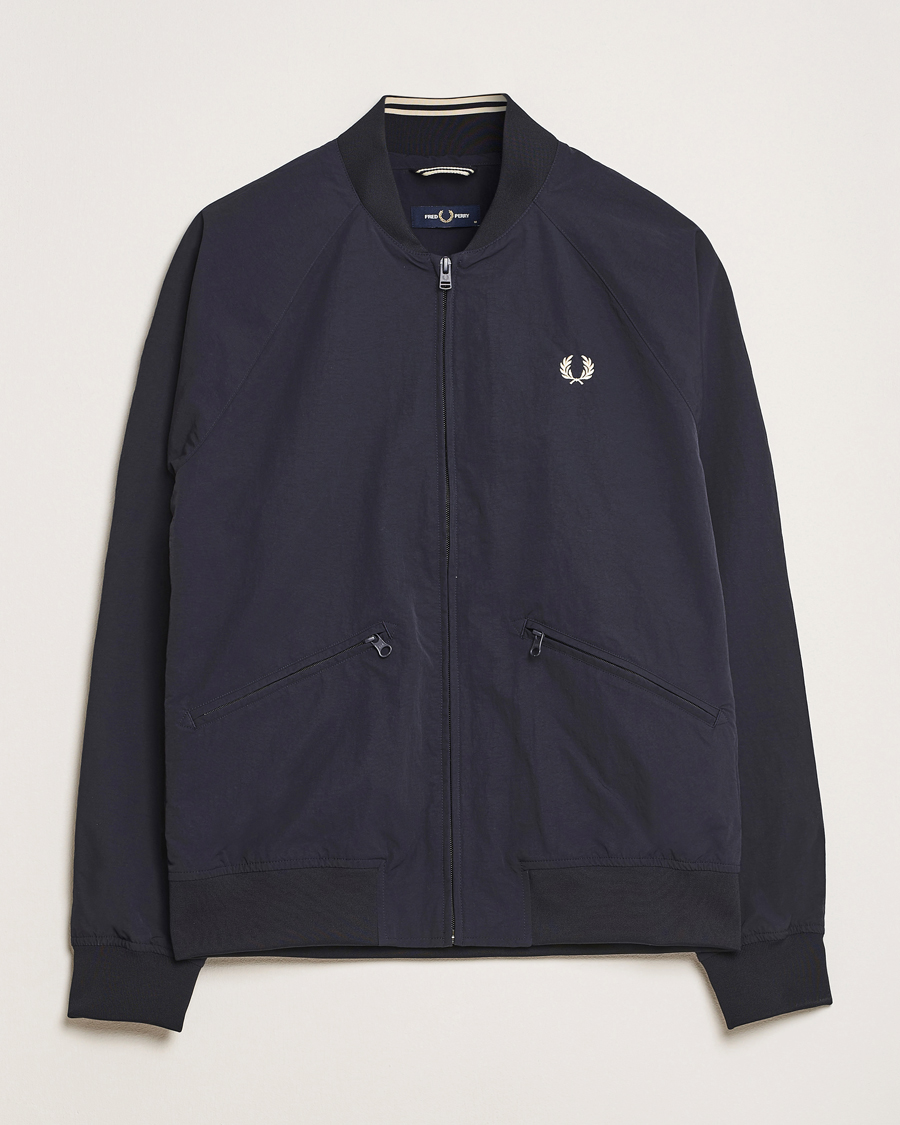 Hombres | Abrigos y chaquetas | Fred Perry | Textured Tennis Bomber Jacket Navy