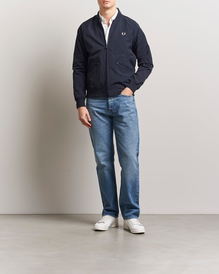 Hombres | Abrigos y chaquetas | Fred Perry | Textured Tennis Bomber Jacket Navy