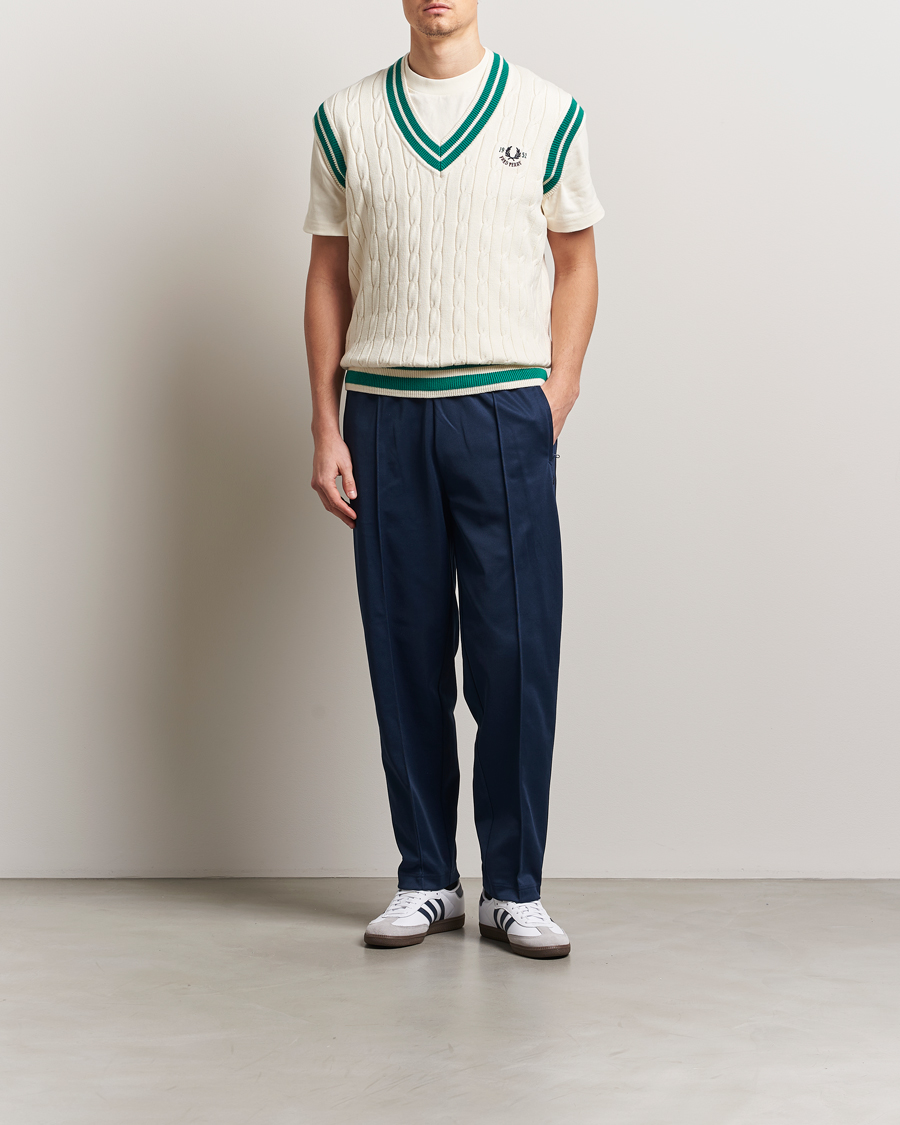 Hombres | Pantalones | Fred Perry | Two Color Taped Track Pants Tennis Blue