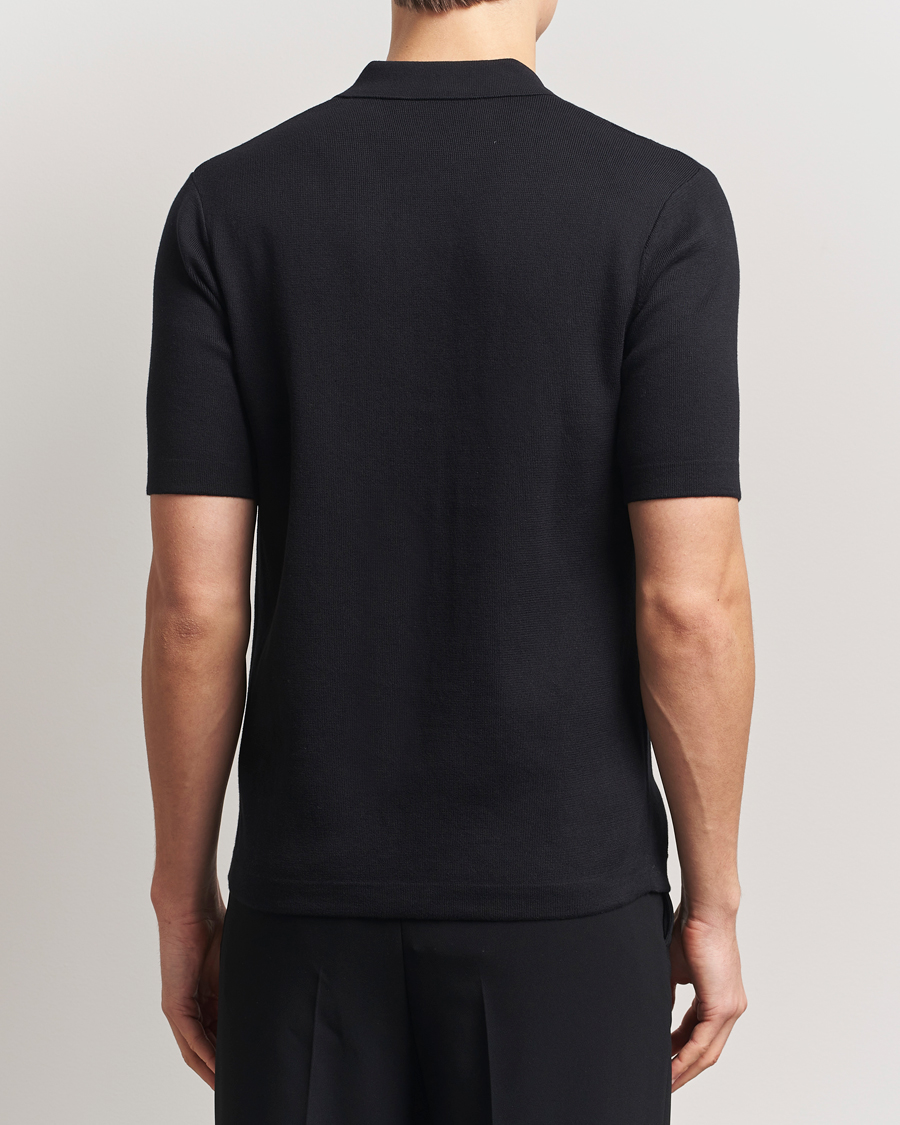Hombres | Camisas | Fred Perry | Knitted Short Sleeve Shirt Black