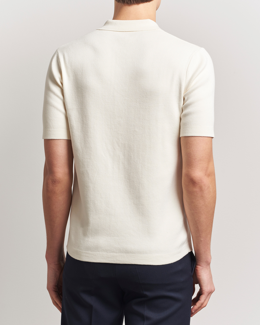 Hombres | Camisas | Fred Perry | Knitted Short Sleeve Shirt Ecru