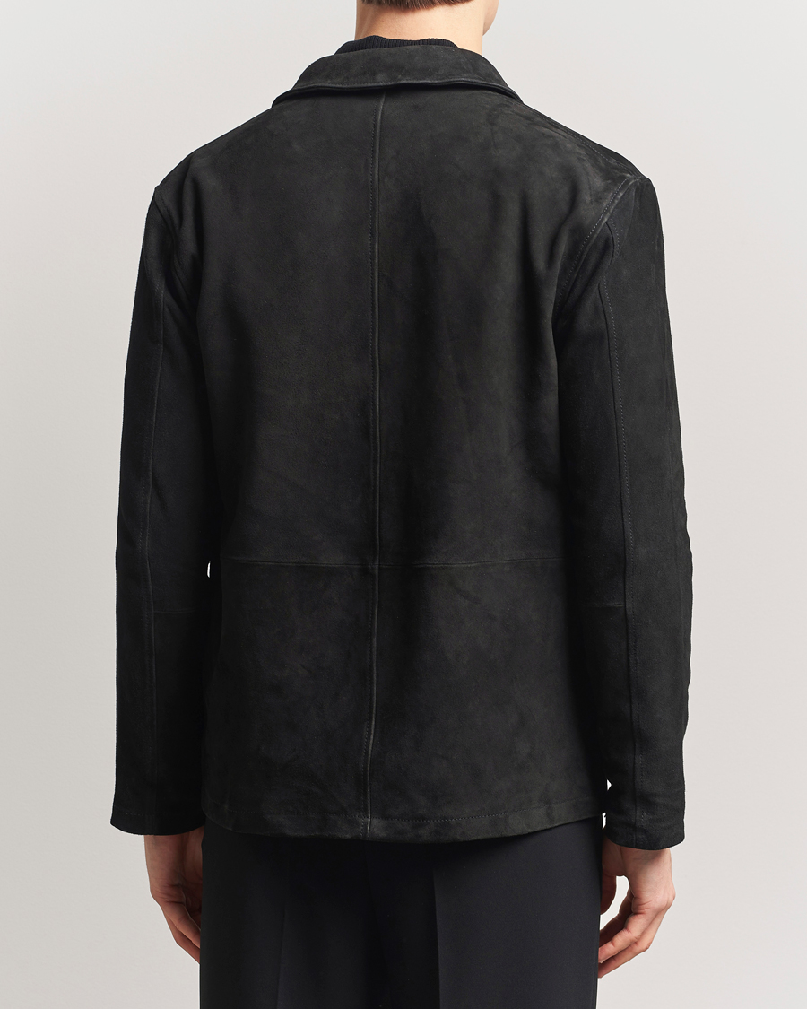 Hombres | Abrigos y chaquetas | J.Lindeberg | Jonah Suede Overshirt Black