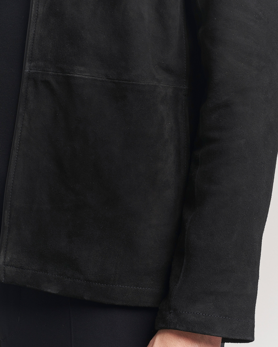 Hombres | Abrigos y chaquetas | J.Lindeberg | Jonah Suede Overshirt Black