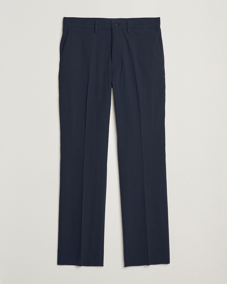 Hombres | Pantalones | J.Lindeberg | Dropper Seersucker Pants Navy