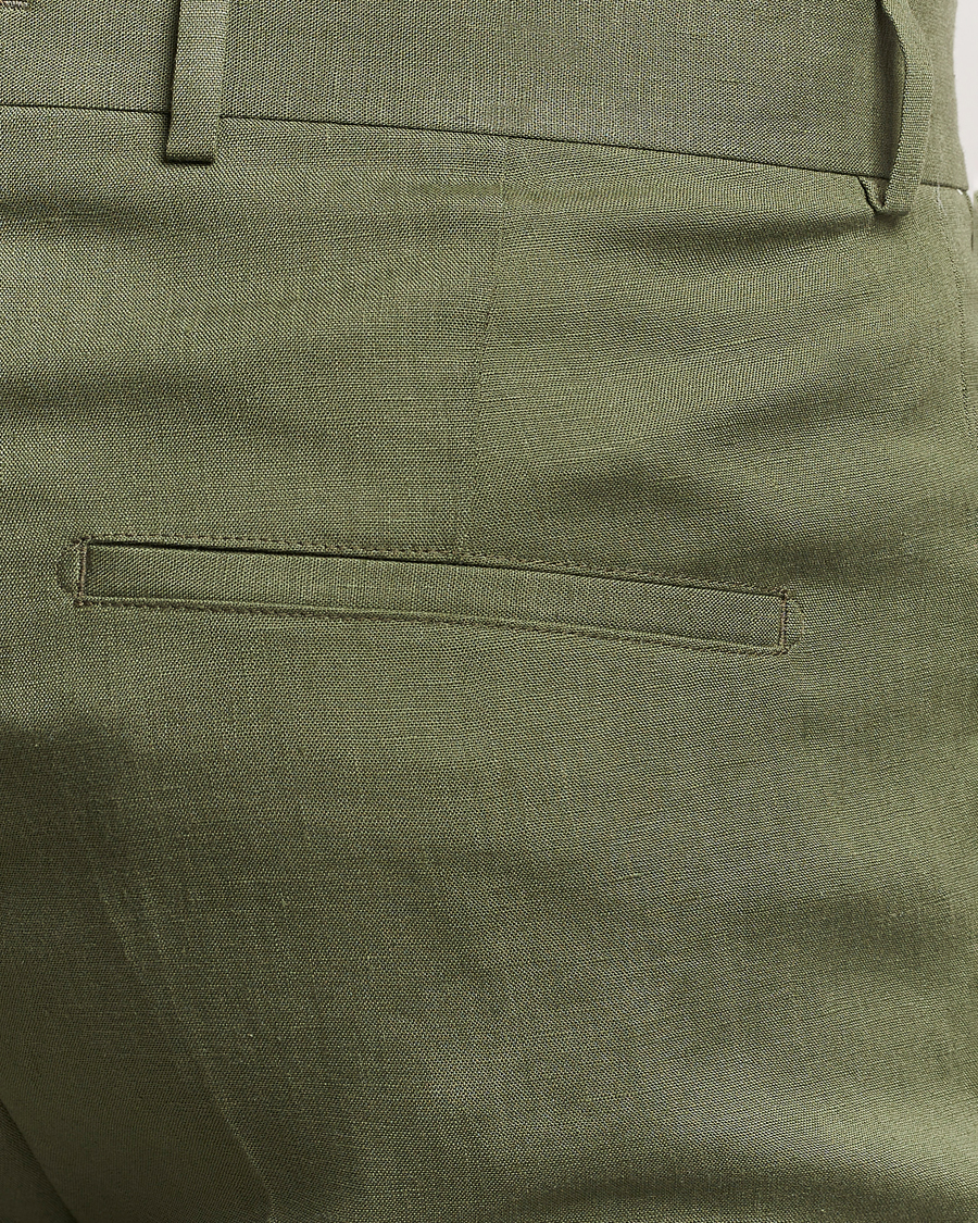 Hombres | Pantalones | J.Lindeberg | Grant Super Linen Pants Olivinie