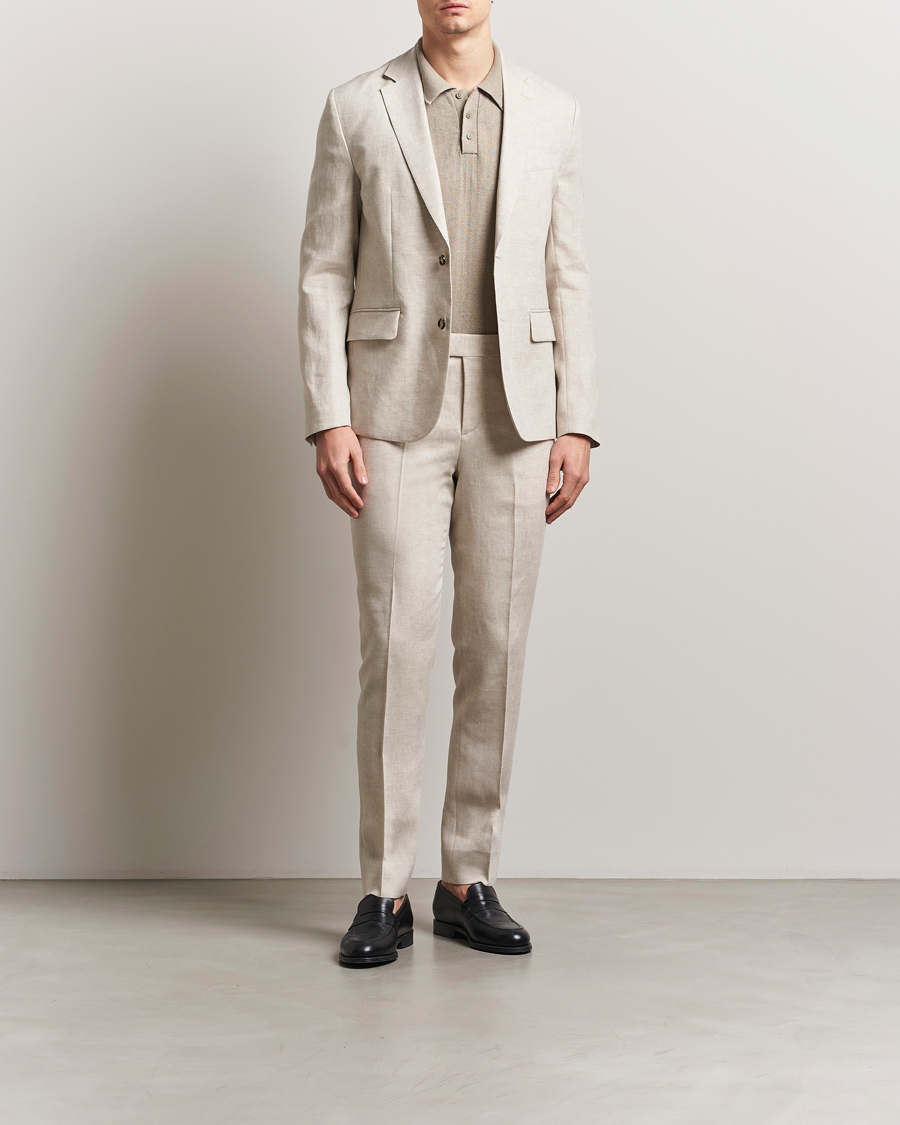 Hombres | Pantalones | J.Lindeberg | Grant Super Linen Pants Moonbeam