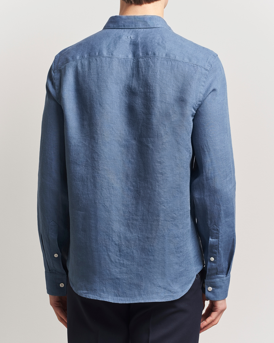 Hombres | Camisas | J.Lindeberg | Slim Linen Melange Shirt Rain Washed