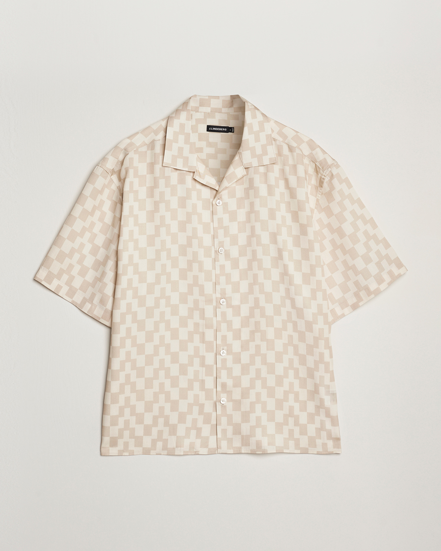 Hombres | Camisas | J.Lindeberg | Ellis Stack Bridge Print Shirt Moonbeam