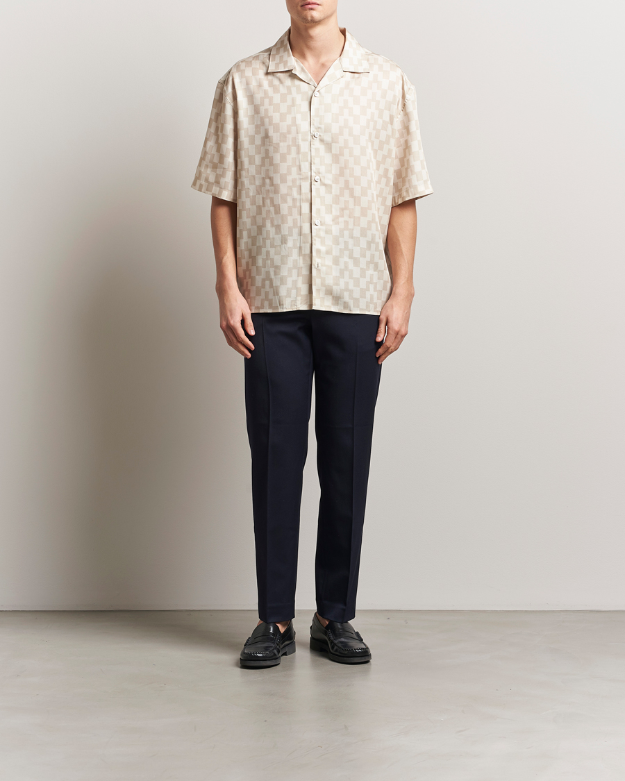 Hombres | Camisas | J.Lindeberg | Ellis Stack Bridge Print Shirt Moonbeam