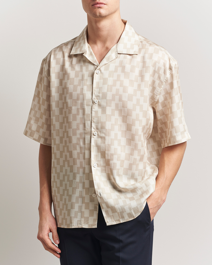 Hombres | Camisas | J.Lindeberg | Ellis Stack Bridge Print Shirt Moonbeam