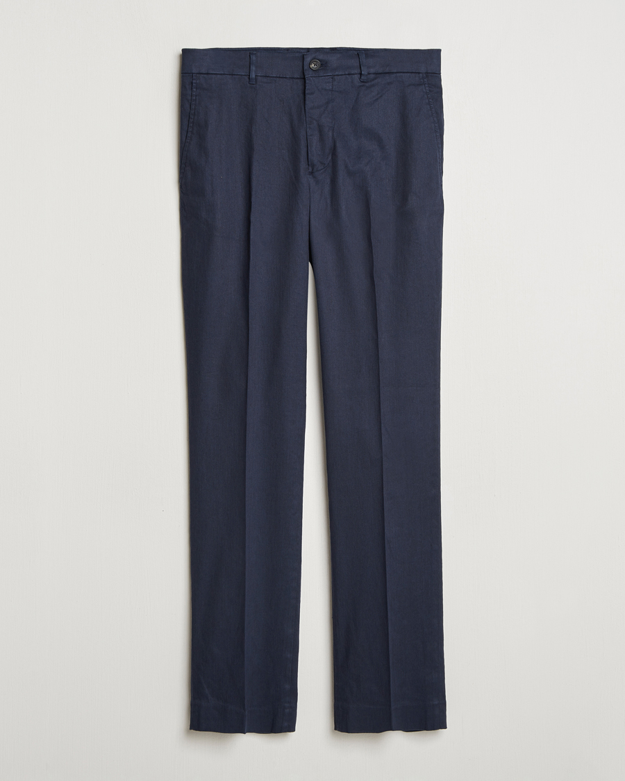 Hombres | Pantalones | J.Lindeberg | Lois Linen Stretch Pants Navy