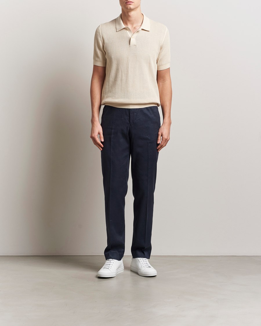 Hombres | Pantalones | J.Lindeberg | Lois Linen Stretch Pants Navy