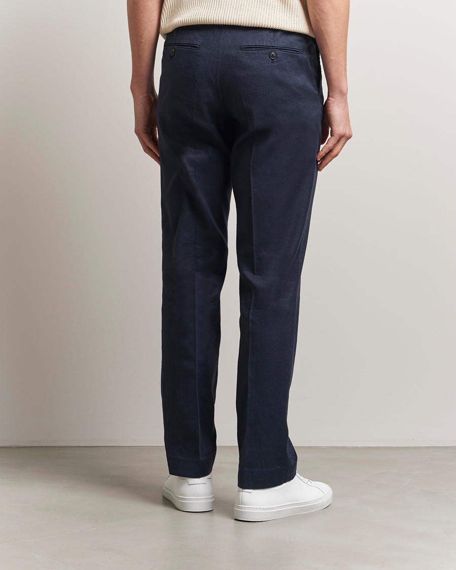 Hombres | Pantalones | J.Lindeberg | Lois Linen Stretch Pants Navy