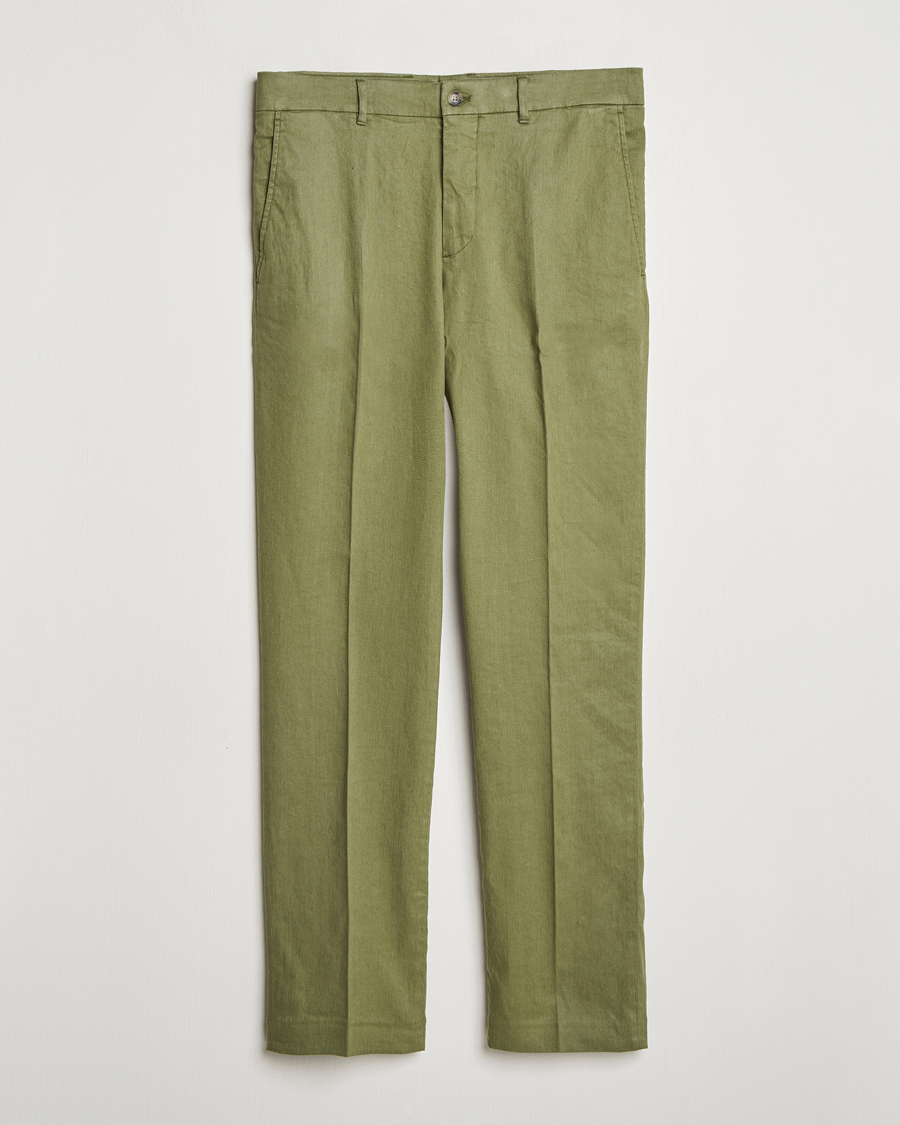Hombres | Pantalones | J.Lindeberg | Lois Linen Stretch Pants Olivinie
