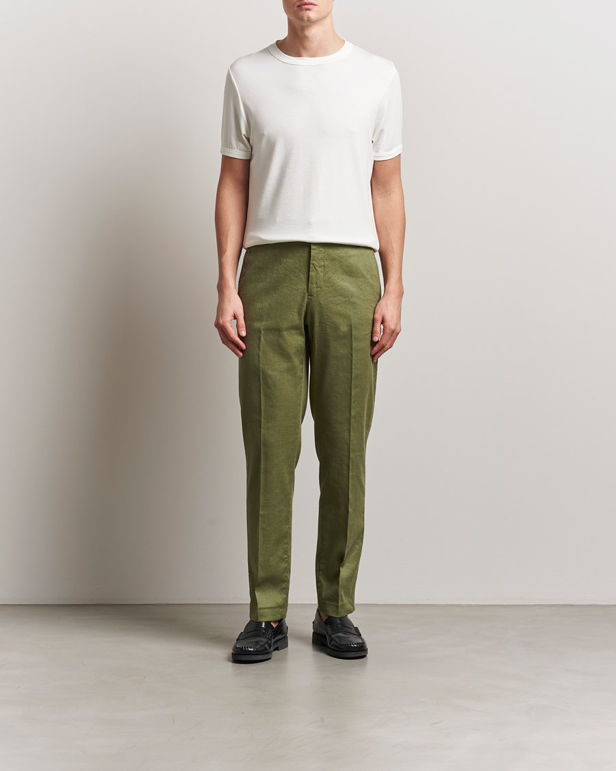 Hombres | Pantalones | J.Lindeberg | Lois Linen Stretch Pants Olivinie