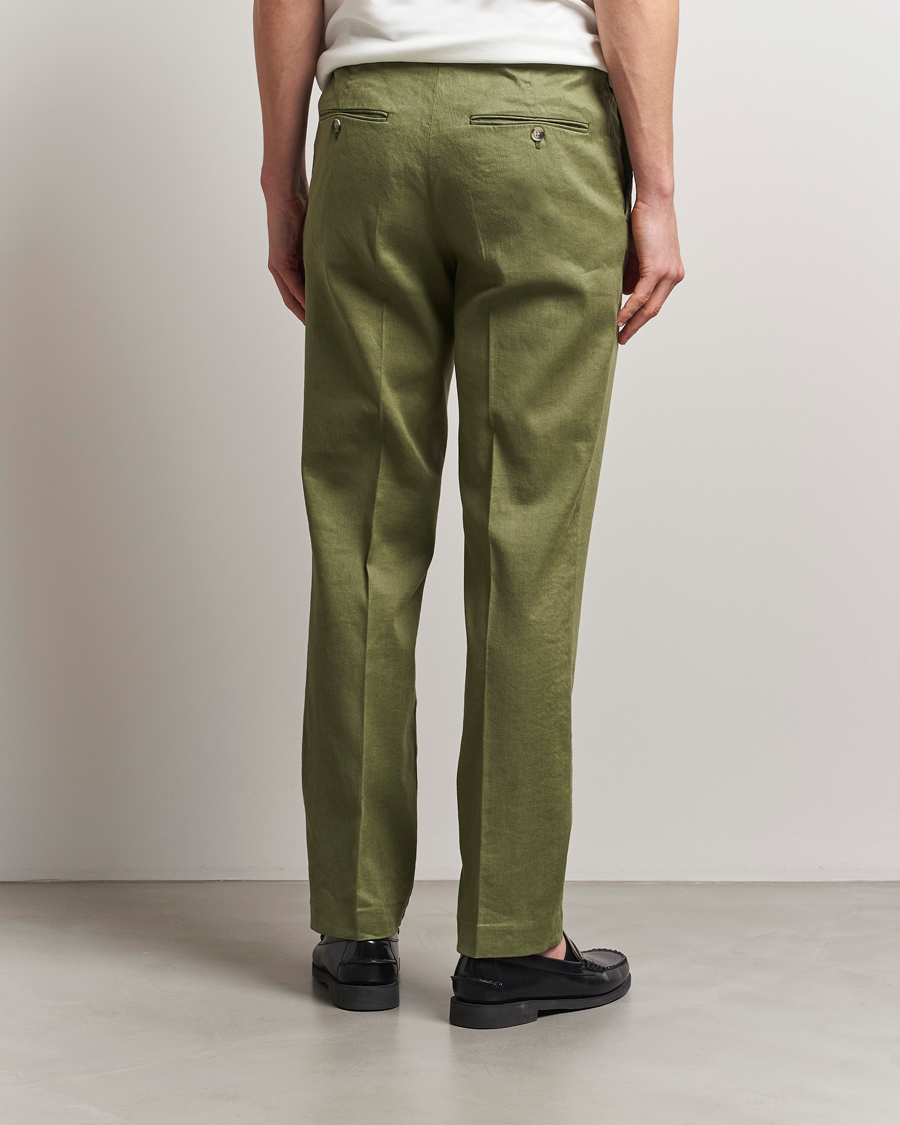 Hombres | Pantalones | J.Lindeberg | Lois Linen Stretch Pants Olivinie