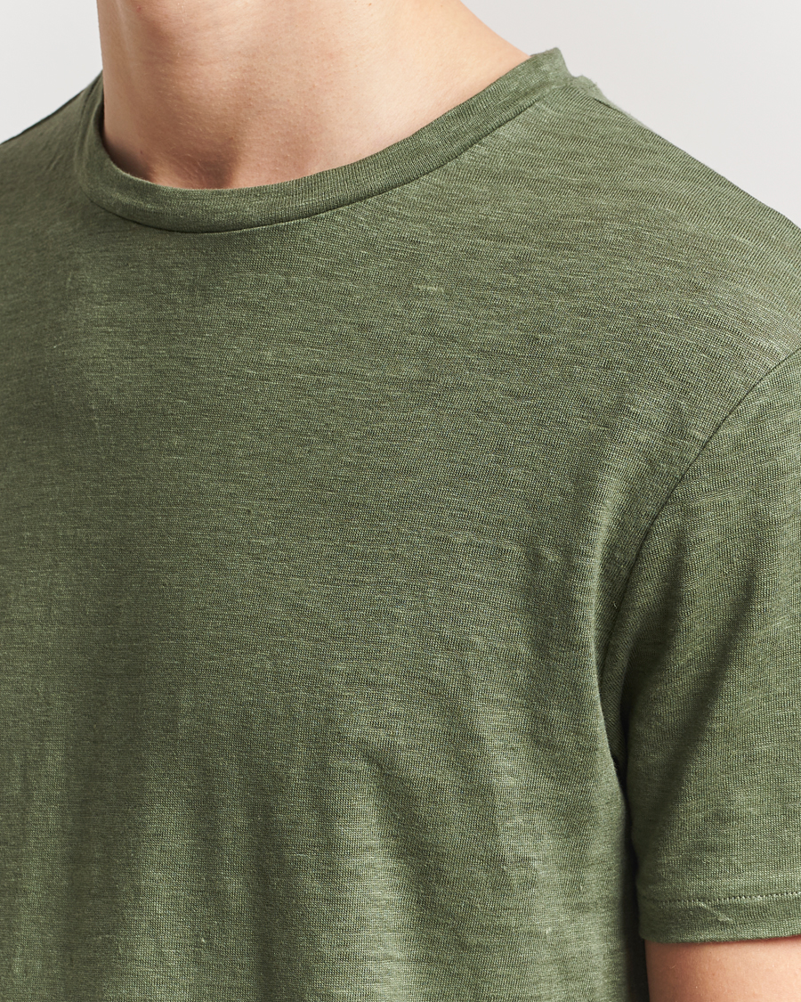 Hombres | Camisetas | J.Lindeberg | Coma Linen T-Shirt Olivinie