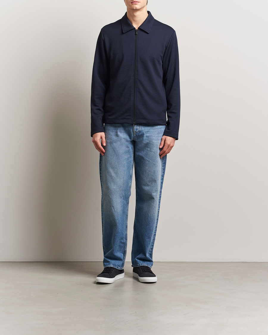 Hombres | Jerséis y prendas de punto | J.Lindeberg | Lansa Jersey Zip Jacket Navy