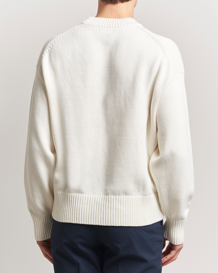 Hombres | Jerséis y prendas de punto | J.Lindeberg | Eddy Cotton/Wool Crewneck White