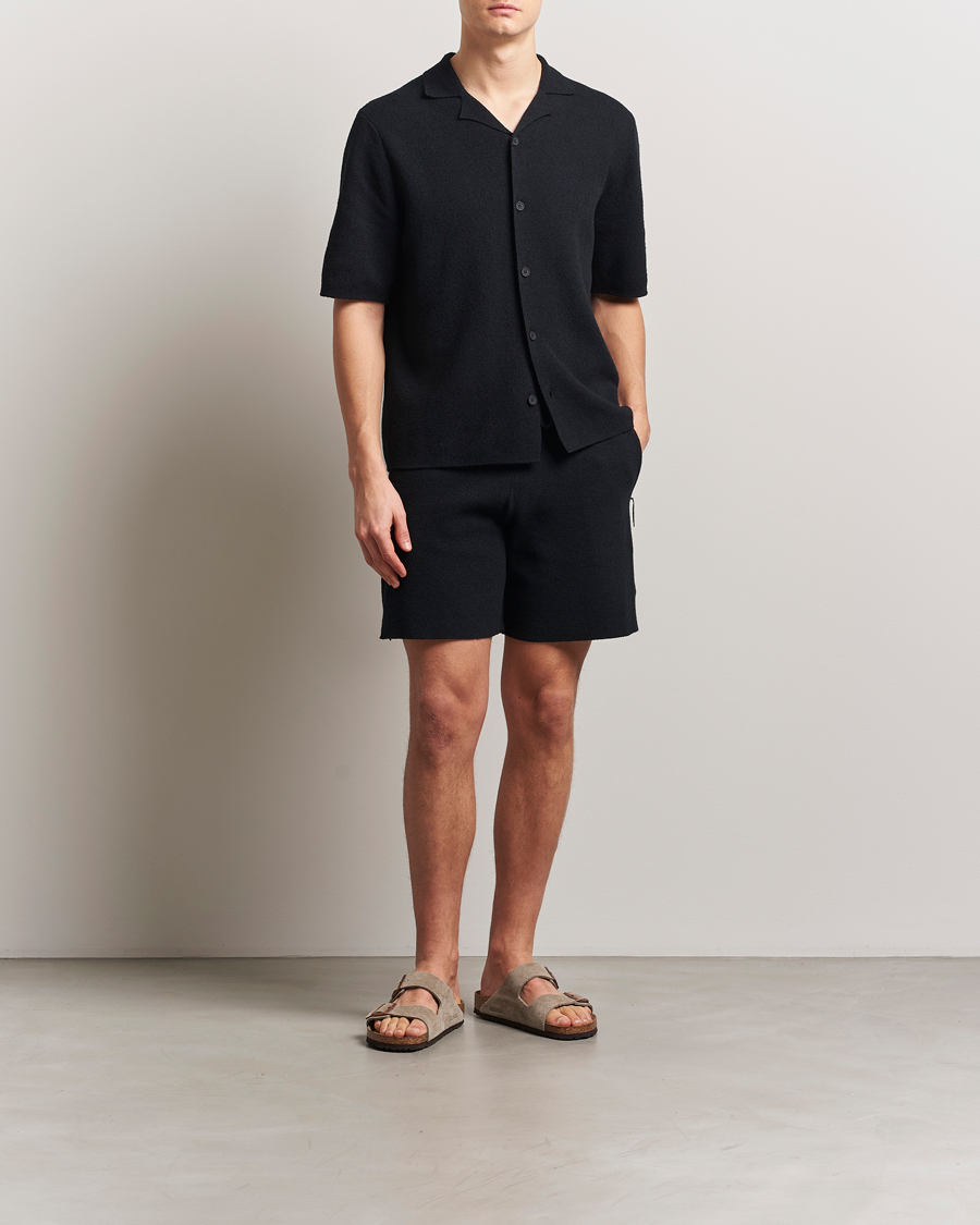 Hombres | Pantalones cortos | J.Lindeberg | Simon Knitted Boucle Shorts Black