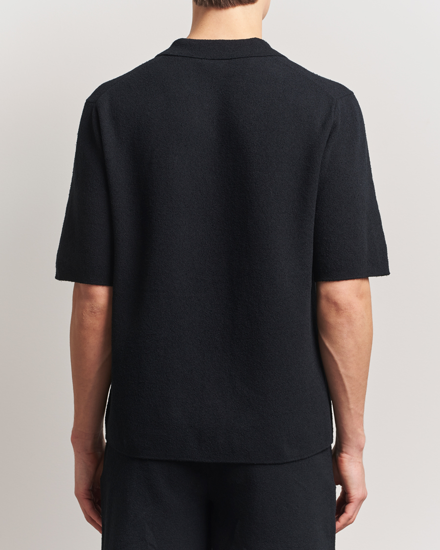 Hombres | Camisas | J.Lindeberg | Sal Knitted Boucle Shirt Black