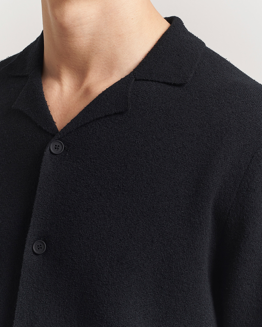 Hombres | Camisas | J.Lindeberg | Sal Knitted Boucle Shirt Black