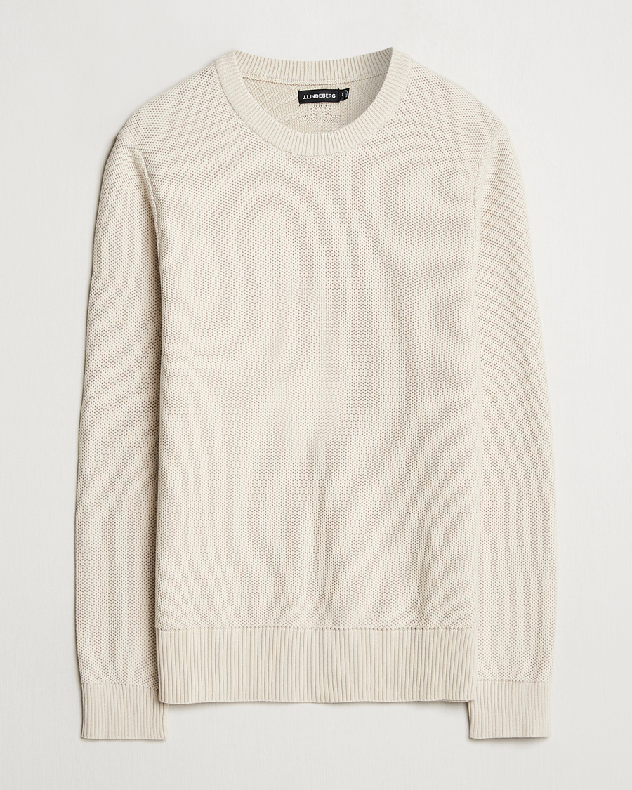 Hombres | Jerséis y prendas de punto | J.Lindeberg | Arthur Organic Cotton Knit Moonbeam