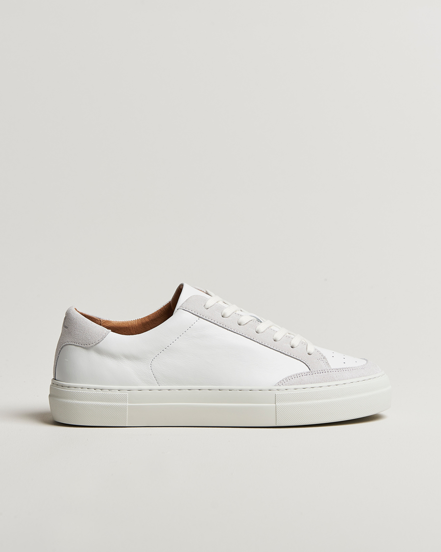 Hombres | J.Lindeberg Art Signature Leather Sneaker White | J.Lindeberg | Art Signature Leather Sneaker White