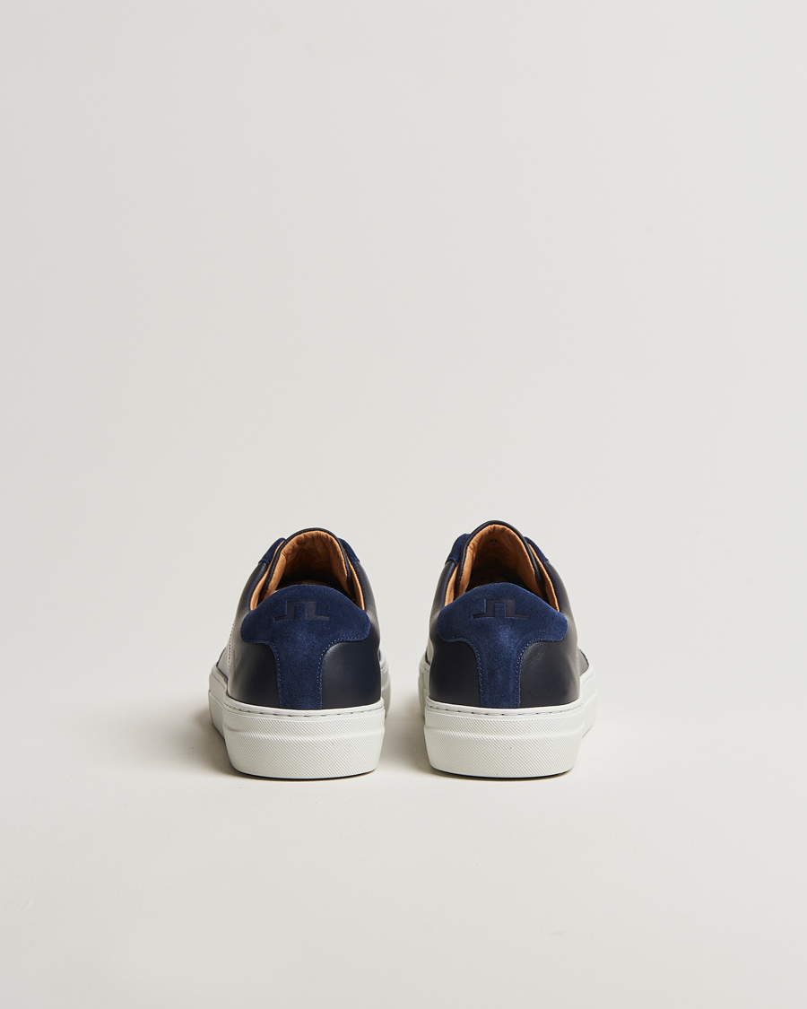 Hombres | J.Lindeberg Art Signature Leather Sneaker Navy | J.Lindeberg | Art Signature Leather Sneaker Navy