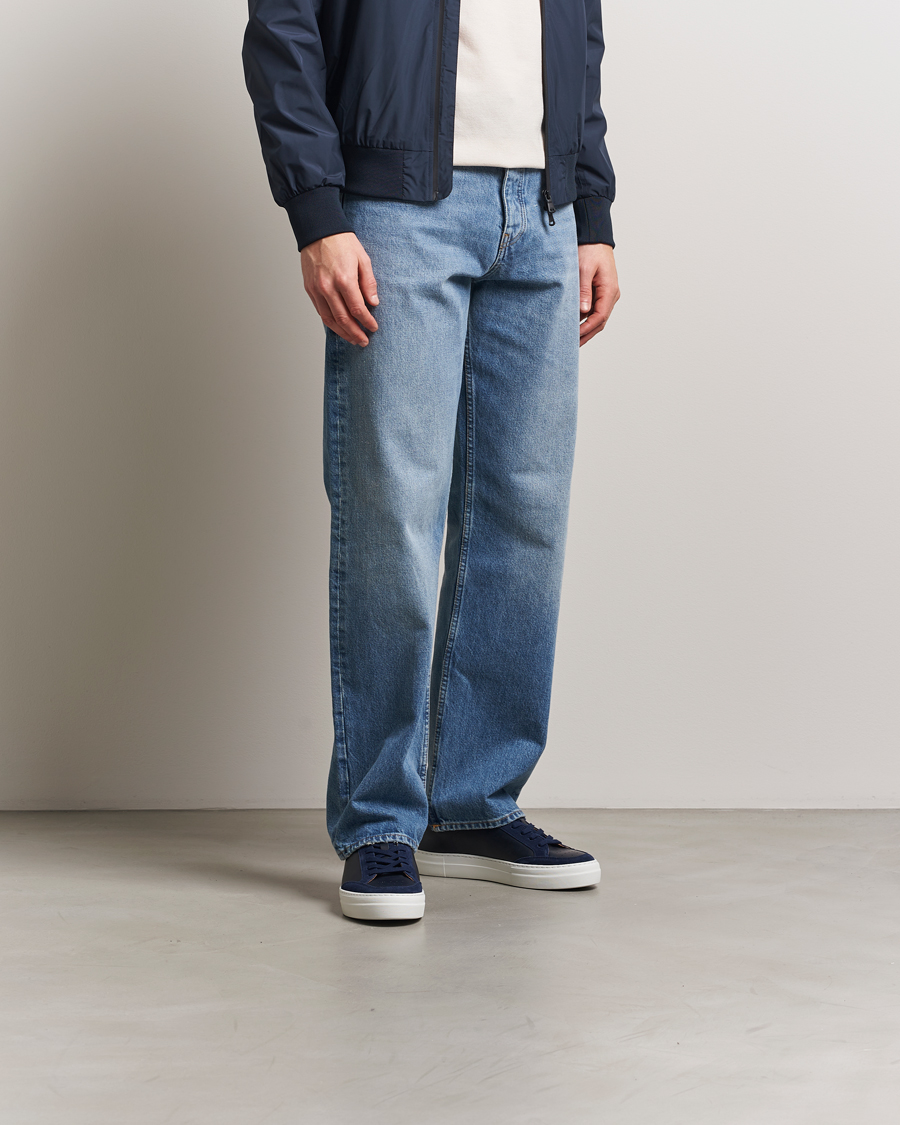 Hombres | J.Lindeberg Art Signature Leather Sneaker Navy | J.Lindeberg | Art Signature Leather Sneaker Navy