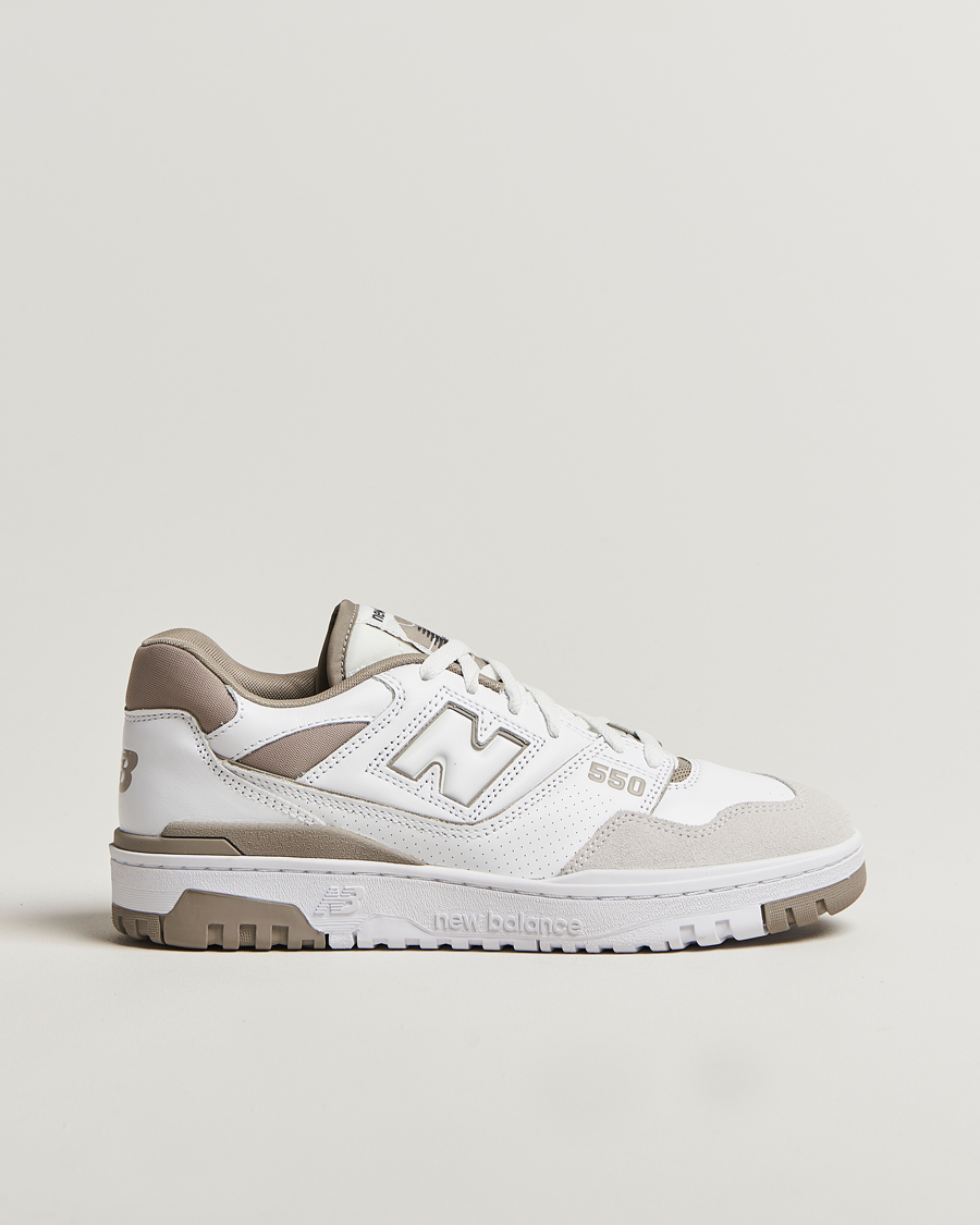 Hombres | New Balance 550 Sneakers White/Grey | New Balance | 550 Sneakers White/Grey