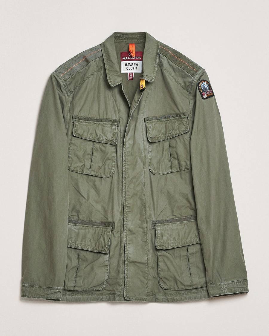 Hombres | Abrigos y chaquetas | Parajumpers | Oswin Havana Cloth Shirt Jacket Thyme Green