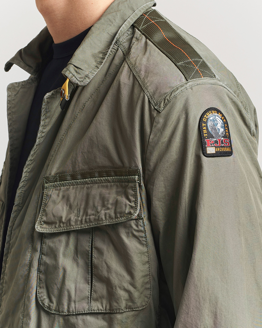 Hombres | Abrigos y chaquetas | Parajumpers | Oswin Havana Cloth Shirt Jacket Thyme Green