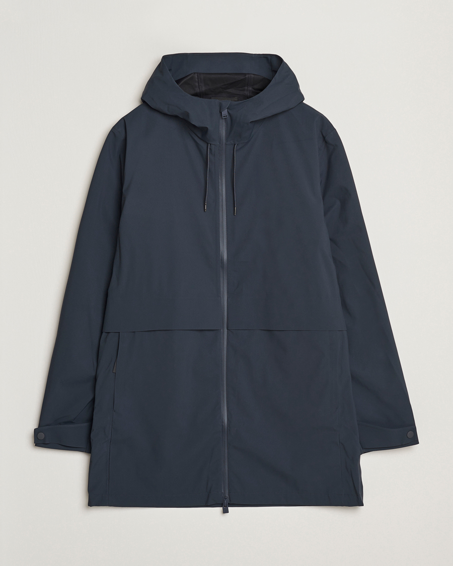Hombres | Abrigos y chaquetas | RAINS | Suva Hooded Waterproof Long Jacket Navy