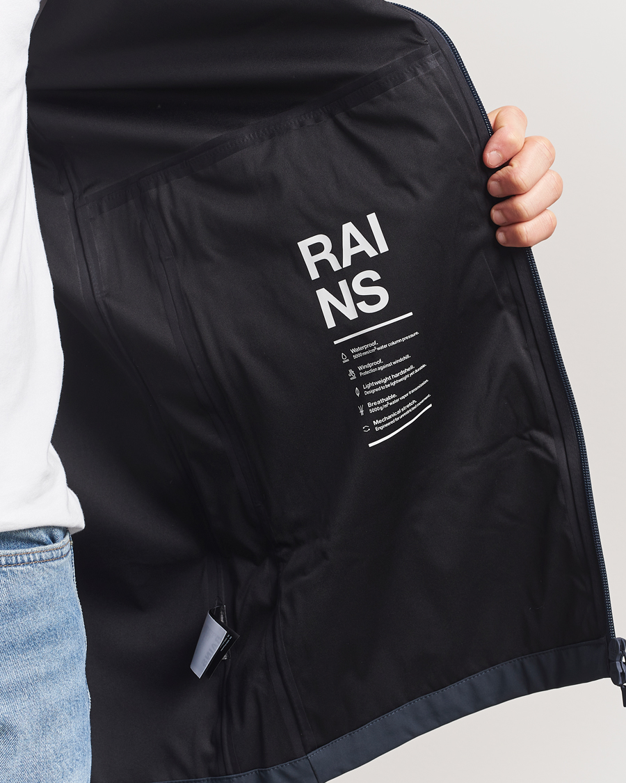 Hombres | Abrigos y chaquetas | RAINS | Suva Hooded Waterproof Long Jacket Navy