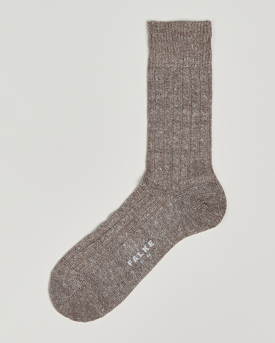 Hombres | Ropa interior y calcetines | Falke | Bay Linen/Cotton Rib Sock Milkshake