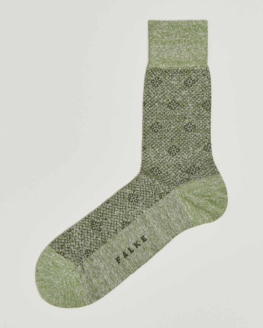 Hombres | Ropa interior y calcetines | Falke | Mosaic Linen/Cotton Sock Kristall