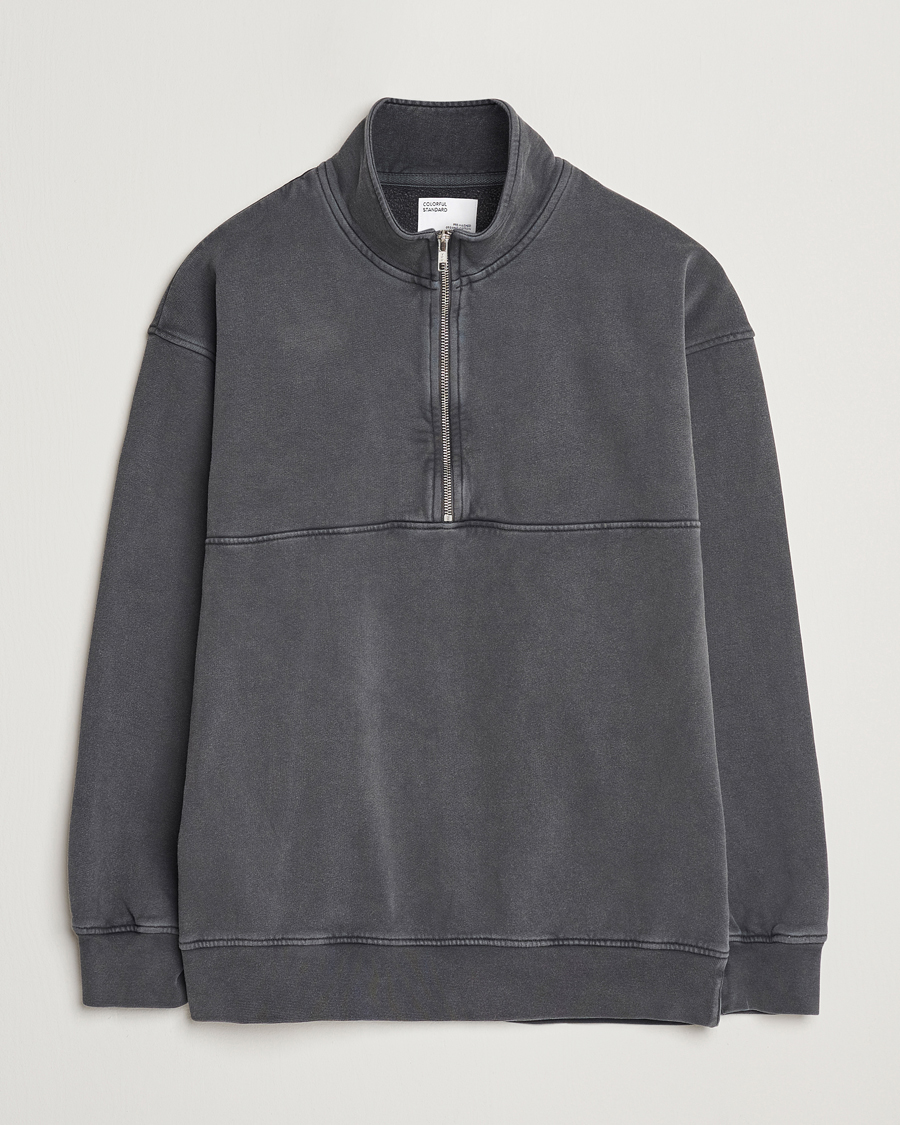Hombres | Jerséis y prendas de punto | Colorful Standard | Classic Organic Half-Zip Faded Black