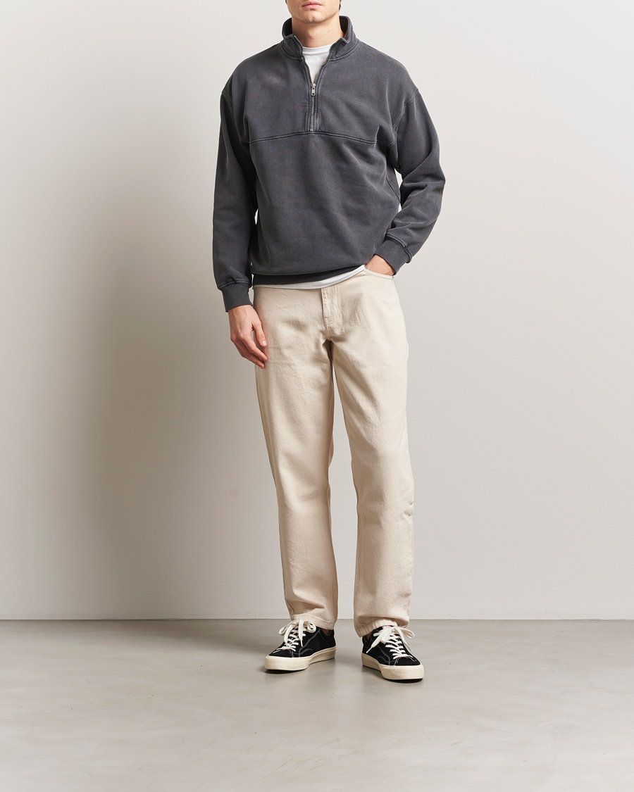 Hombres | Jerséis y prendas de punto | Colorful Standard | Classic Organic Half-Zip Faded Black