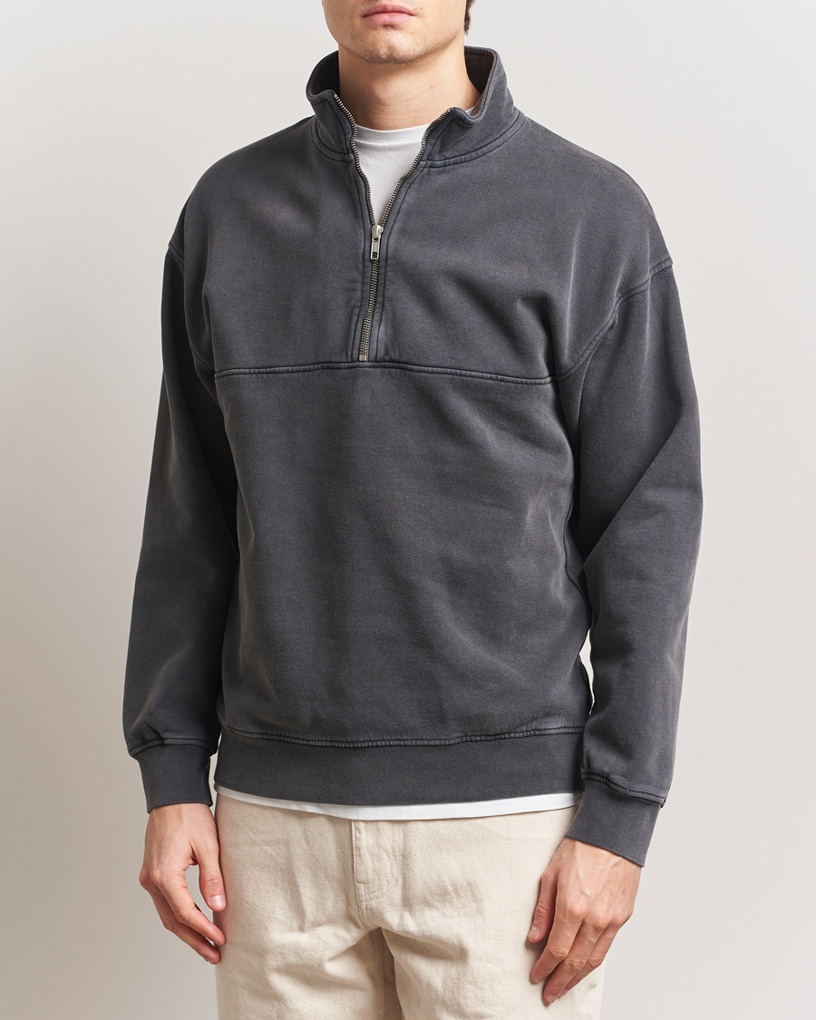 Hombres | Jerséis y prendas de punto | Colorful Standard | Classic Organic Half-Zip Faded Black