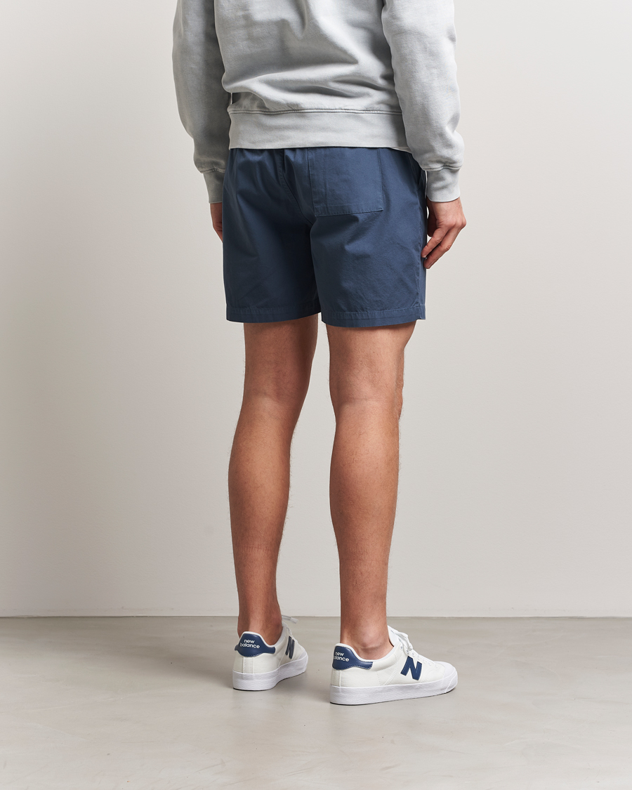 Hombres | Pantalones cortos | Colorful Standard | Classic Organic Twill Drawstring Shorts Petrol Blue