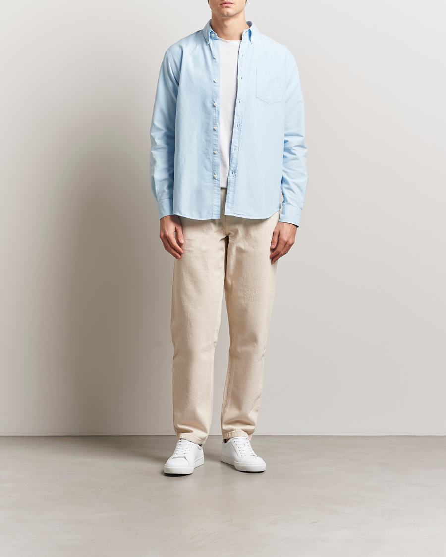 Hombres | Camisas | Colorful Standard | Classic Organic Oxford Button Down Shirt Polar Blue
