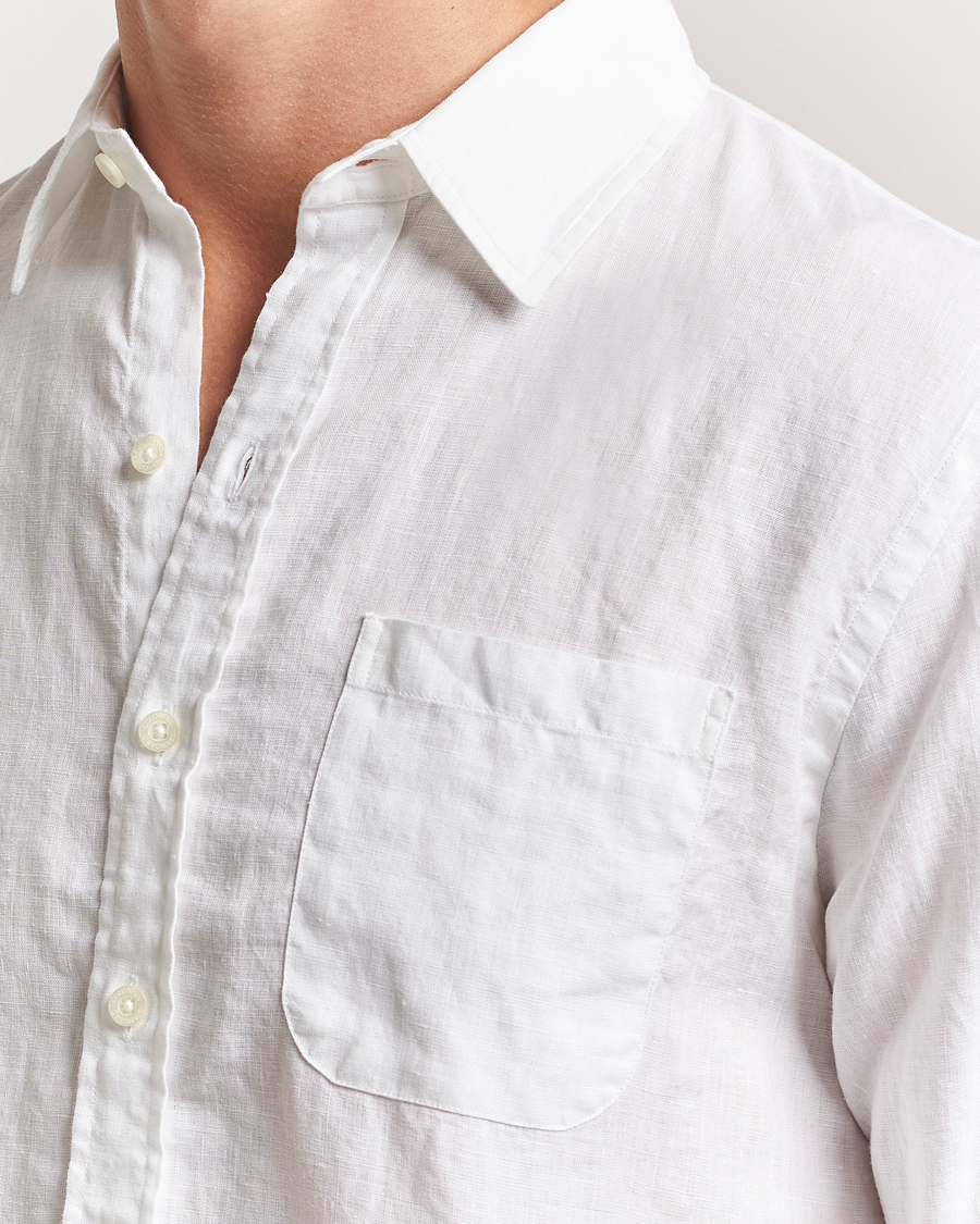 Hombres | Camisas | Colorful Standard | Garment Dyed Linen Shirt Optical White
