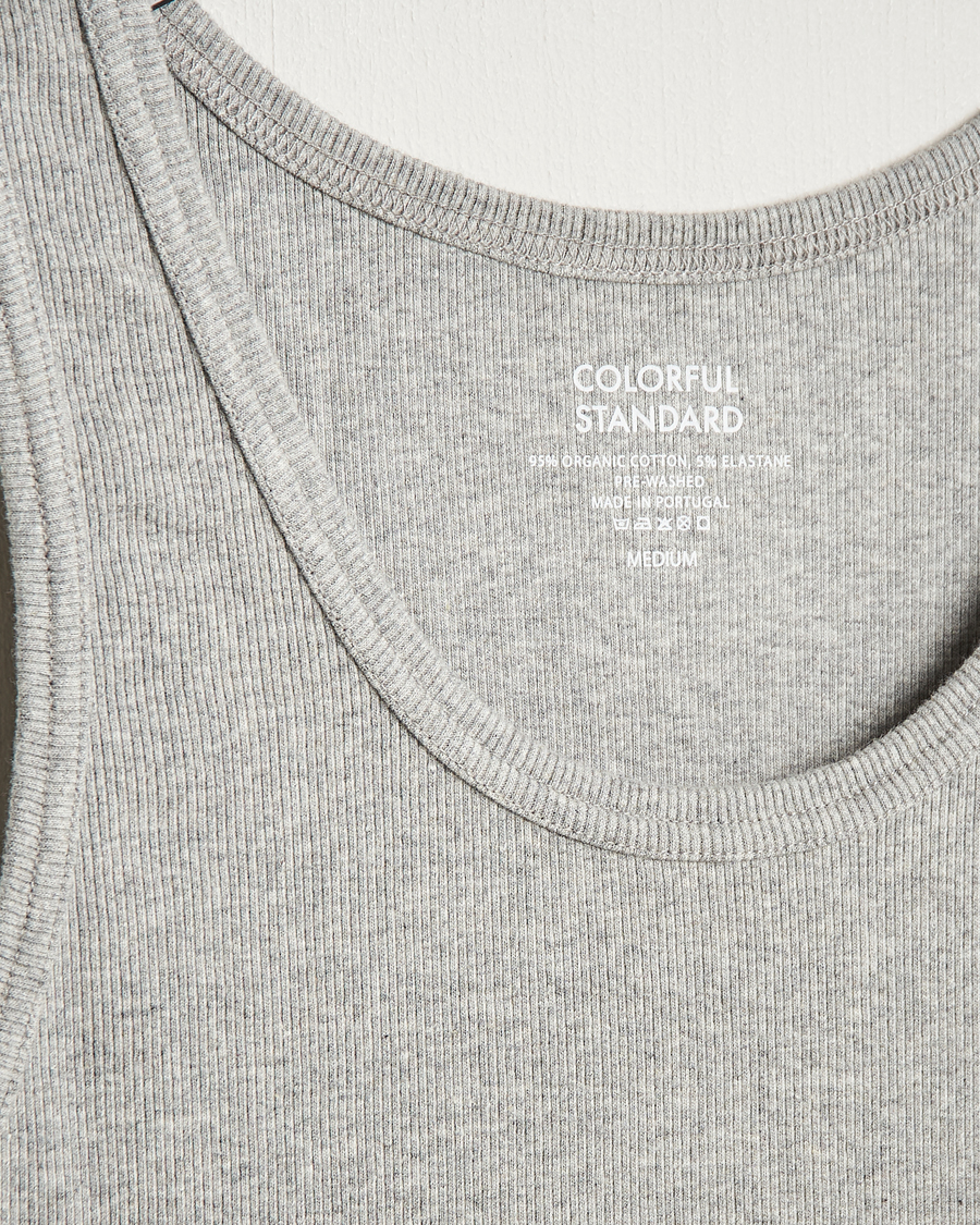 Hombres | Camisetas | Colorful Standard | Organic Rib Tank Top Heather Grey