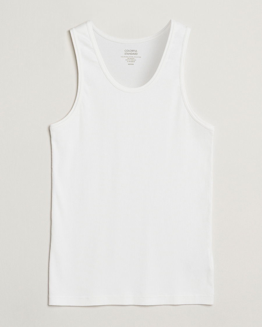 Hombres | Camisetas | Colorful Standard | Organic Rib Tank Top Optical White