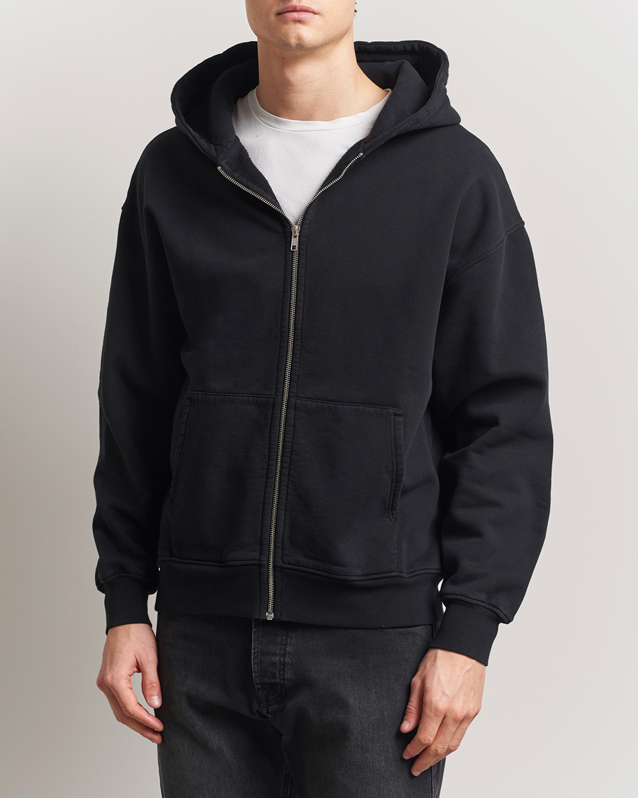 Hombres | Jerséis y prendas de punto | Colorful Standard | Classic Organic Full Zip Hoodie Deep Black