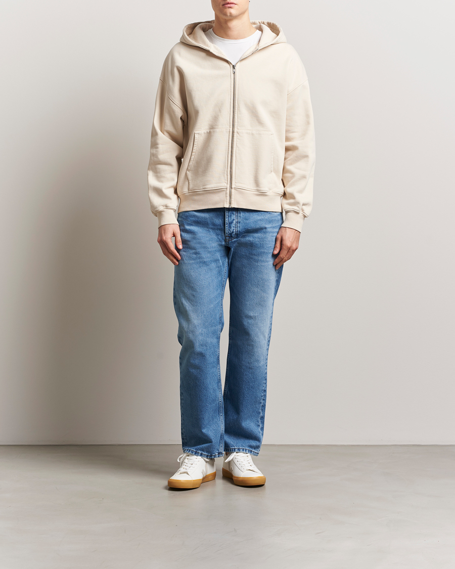 Hombres | Jerséis y prendas de punto | Colorful Standard | Organic Full Zip Hoodie Ivory White