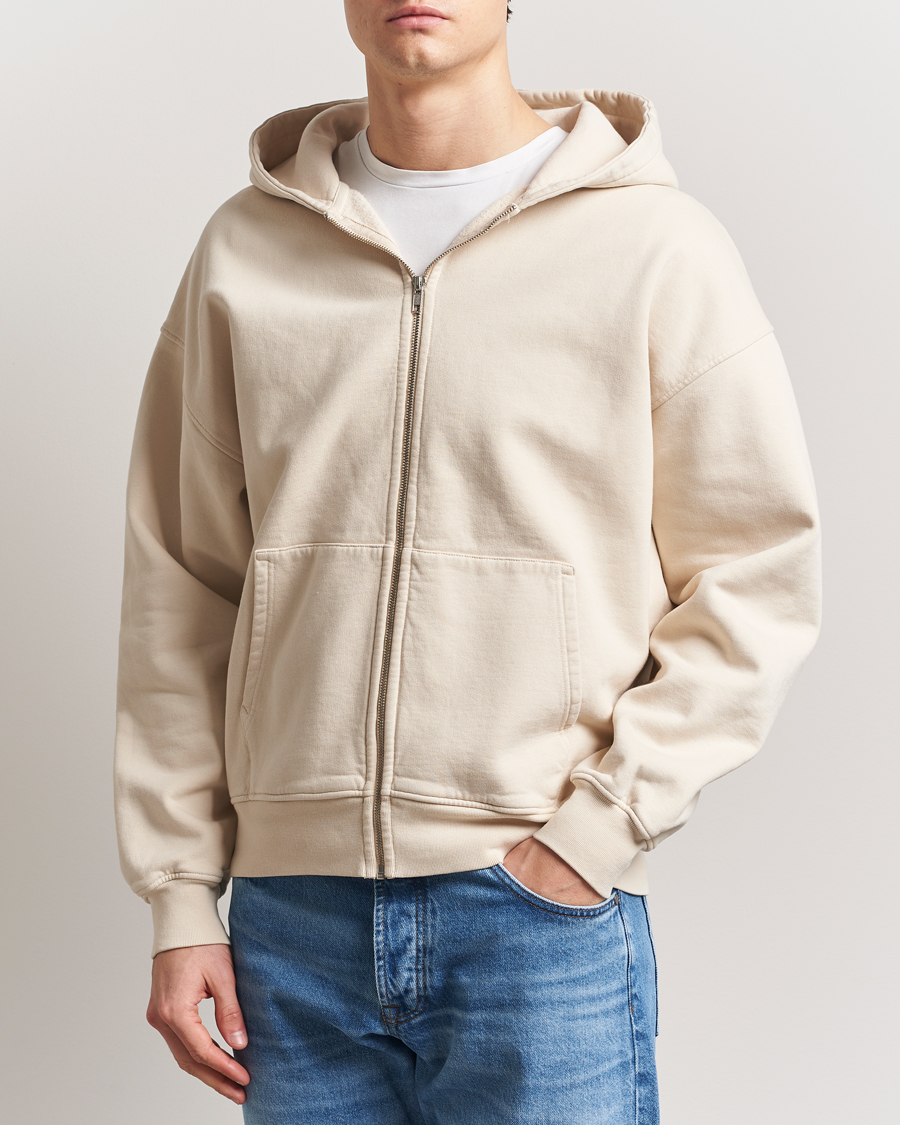 Hombres | Jerséis y prendas de punto | Colorful Standard | Organic Full Zip Hoodie Ivory White