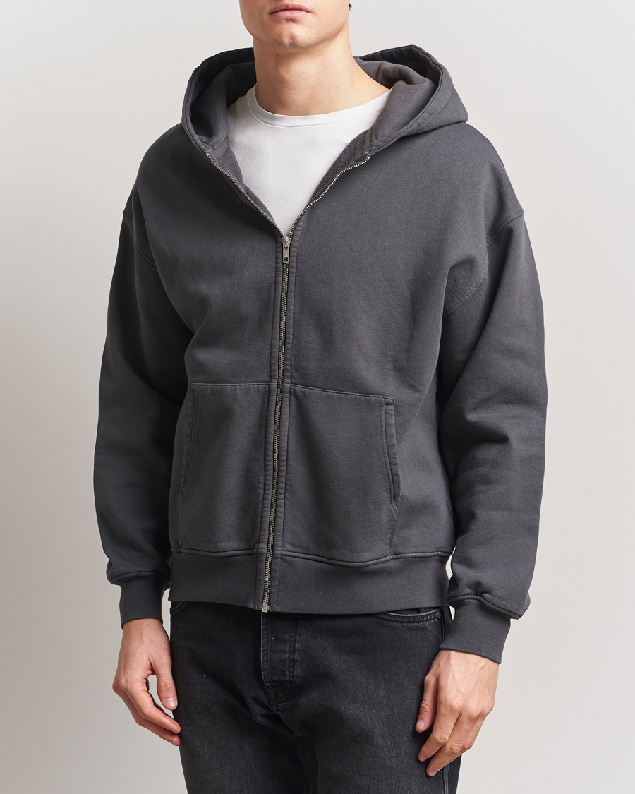 Hombres | Jerséis y prendas de punto | Colorful Standard | Classic Organic Full Zip Hoodie Lava Grey