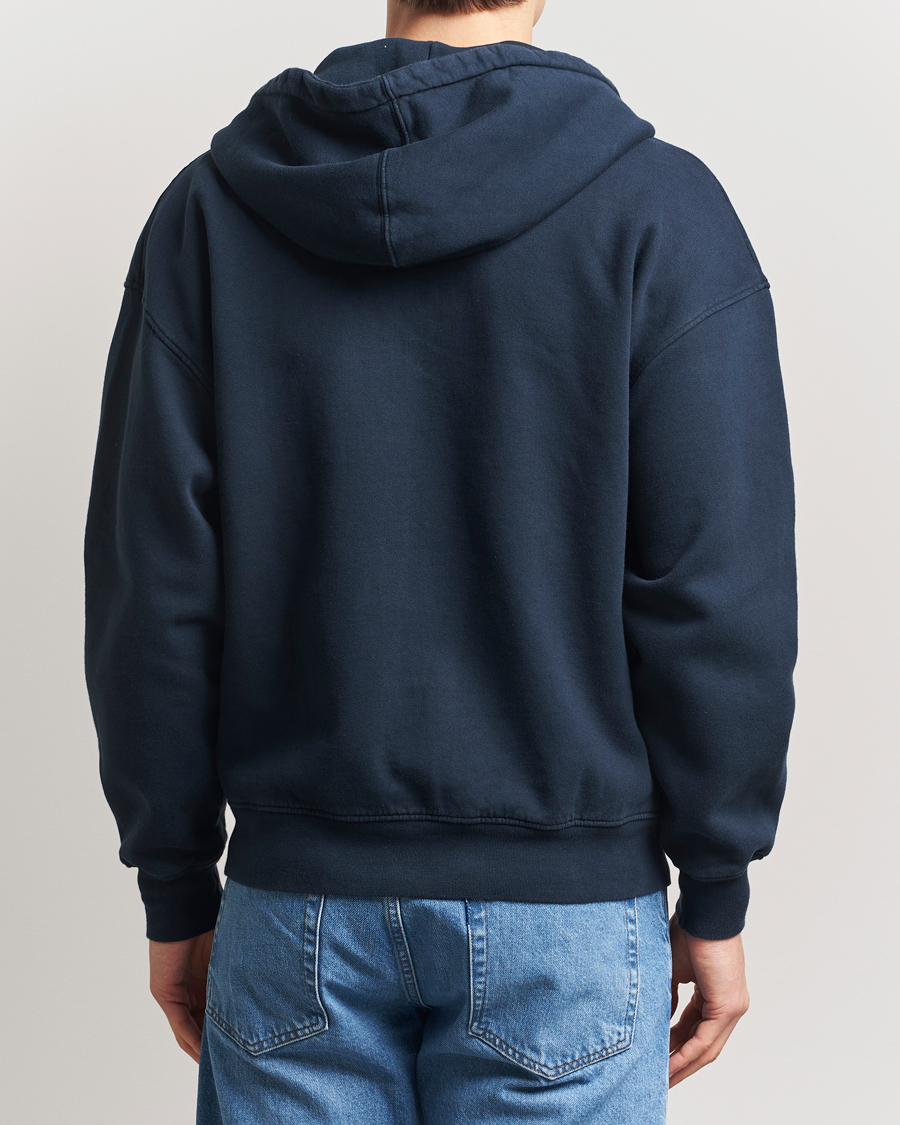 Hombres | Jerséis y prendas de punto | Colorful Standard | Classic Organic Full Zip Hoodie Navy Blue